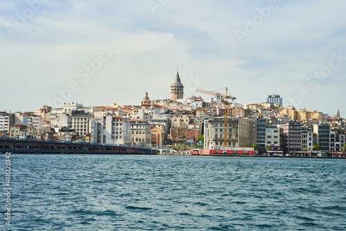 View of the Galata Tower across the Bosphorus Bay from the Fatih area. Istanbul, Turkey © Dima Anikin