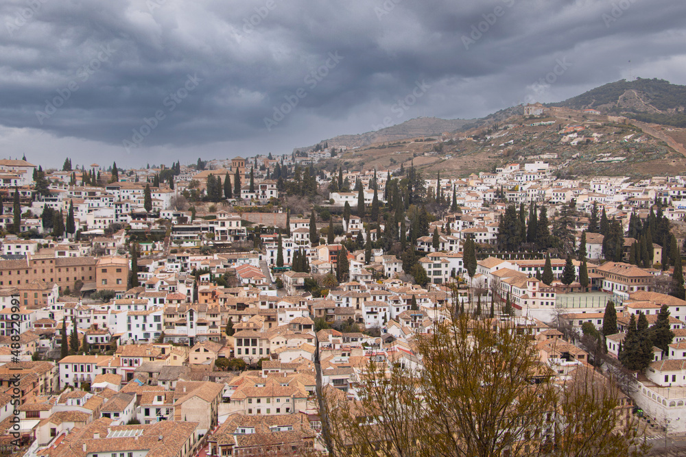 Vista del barrio de los Cármenes en Granada