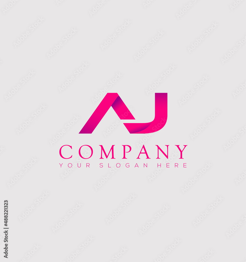 Creative abstract logo design template with the letter AJ Creative abstract logo design template with the letter AJ