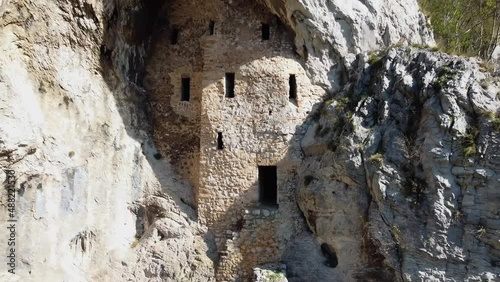 3 an abandoned stone house in a rock built in the Middle Ages as a fortification