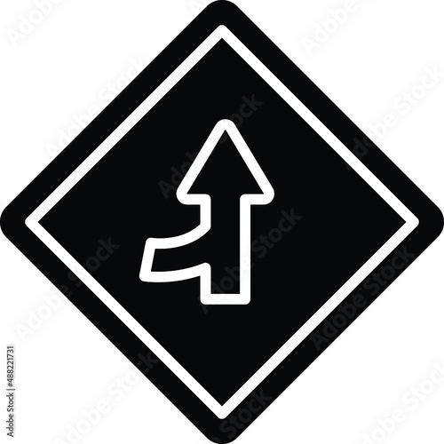 Merging Road Icon Style