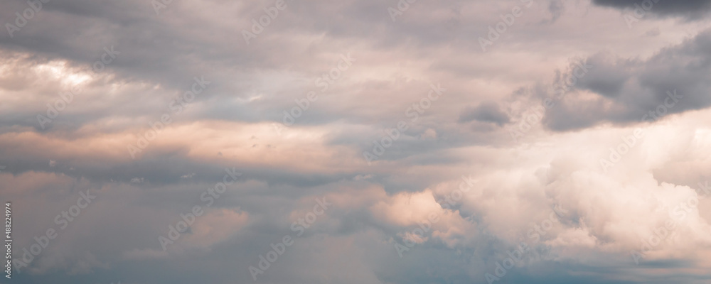 Cloudy sky, natural panoramic background photo
