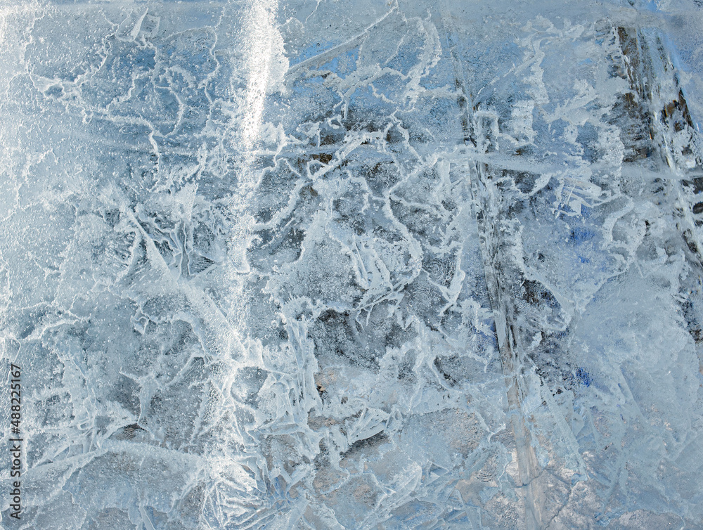 Ice texture closeup