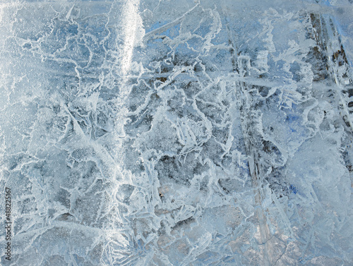 Obraz na płótnie Ice texture closeup w salonie
