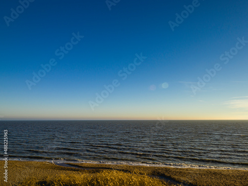 Fototapeta Naklejka Na Ścianę i Meble -  Sea of Azov at beautiful sunset