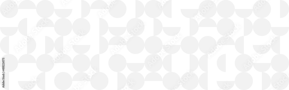 White trendy background of circles and squares in modern style, flat vector seamless illustration. Cover of gray geometric shapes in retro texture for web design or postcard. White trendy background of circles and squares in modern style, flat vector seamless illustration. Cover of gray geometric shapes in retro texture for web design or postcard.
