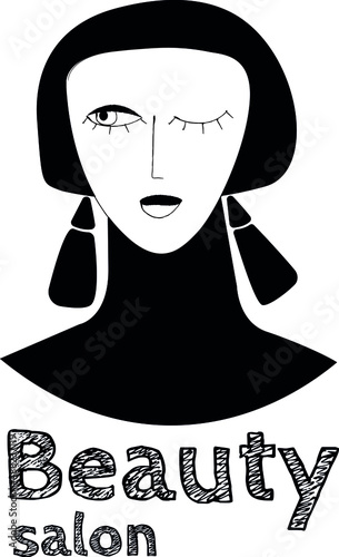 Women's face logo beauty salon vector , facials, skin care, treatment, beauty, cosmetics, makeup, healthy, lifestyle