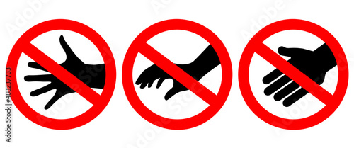 Do not touch vector hand sign