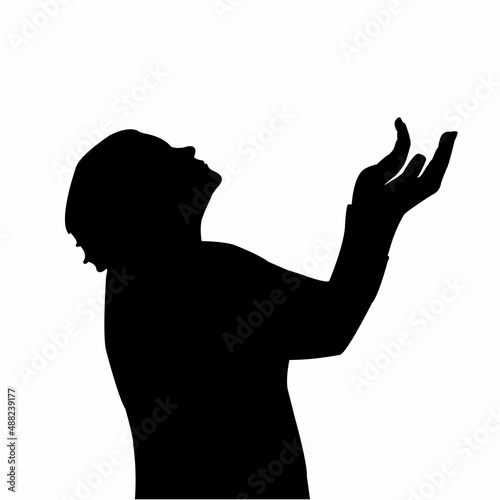 a woman head, silhouette vector