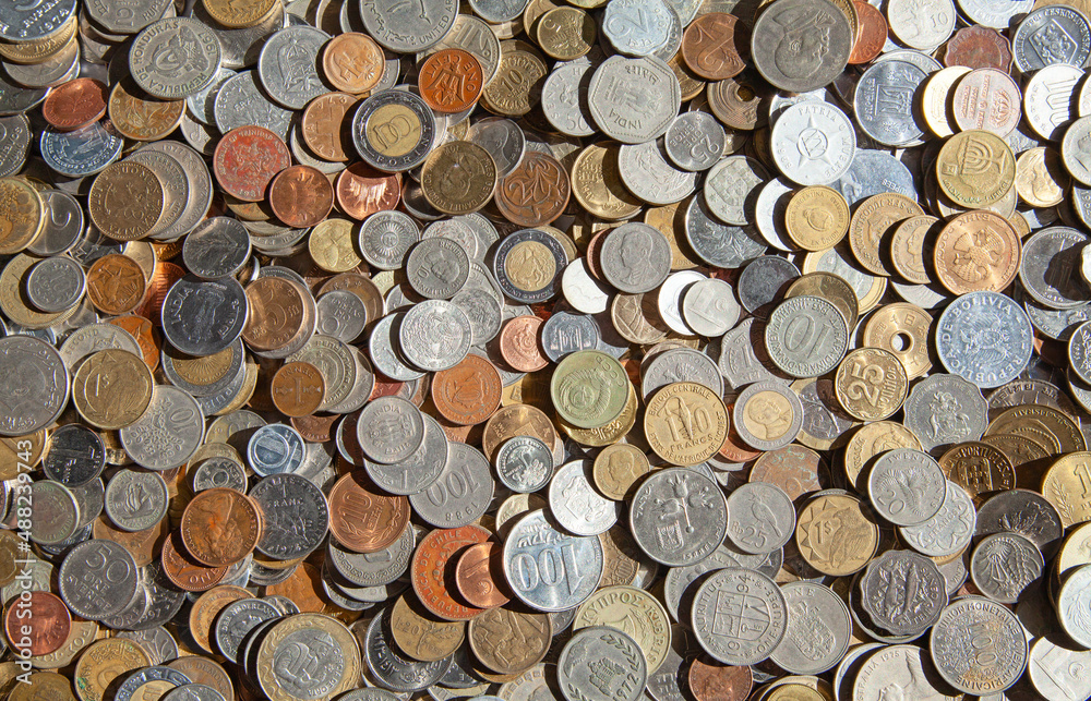Pile of the old coins Pile of the old coins