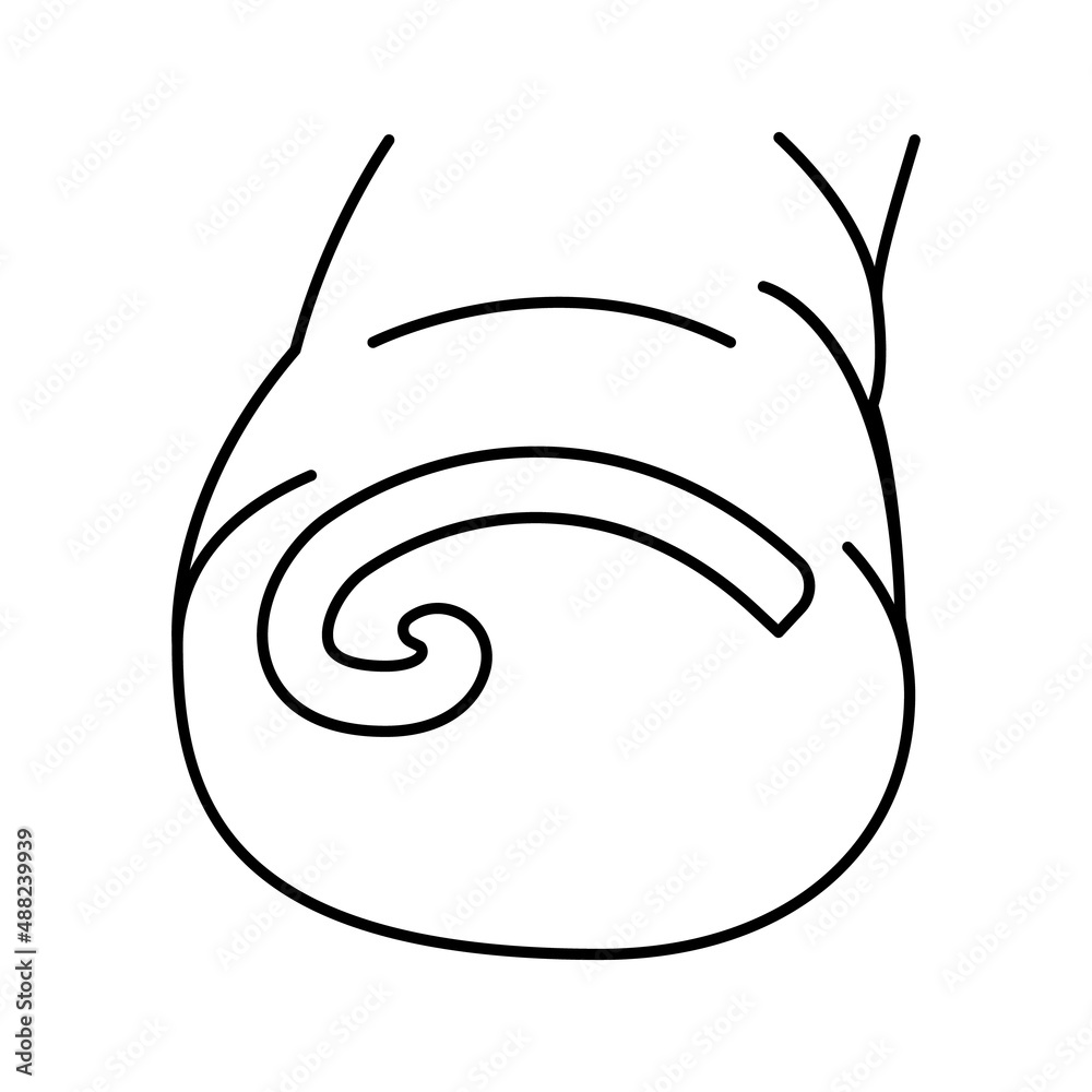 curved nail line icon vector illustration curved nail line icon vector illustration