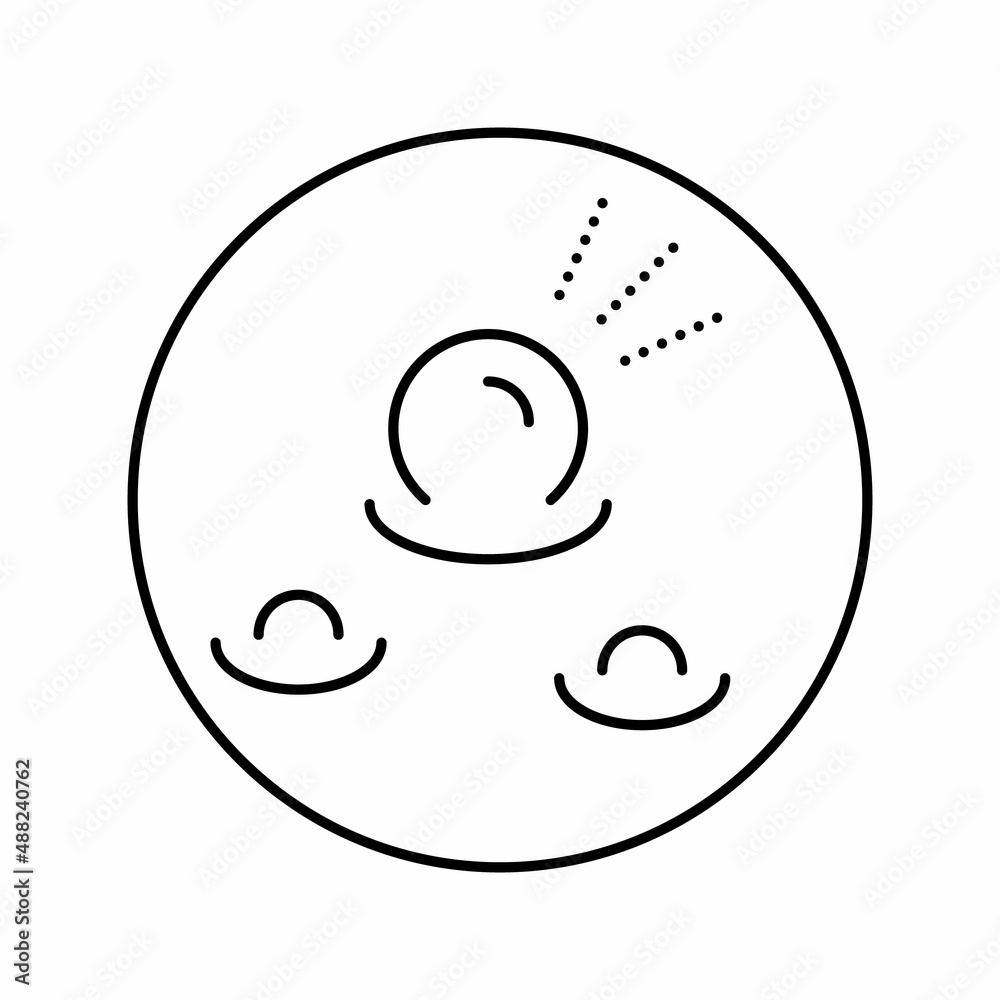 pyogenic granuloma skin disease line icon vector illustration