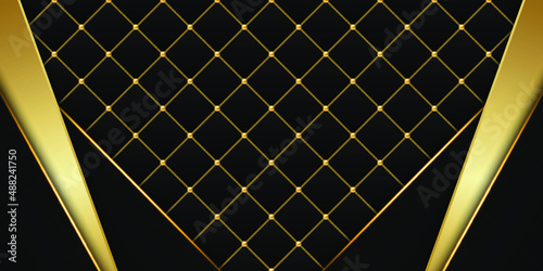 Black and gold luxury background. Vector illustration.