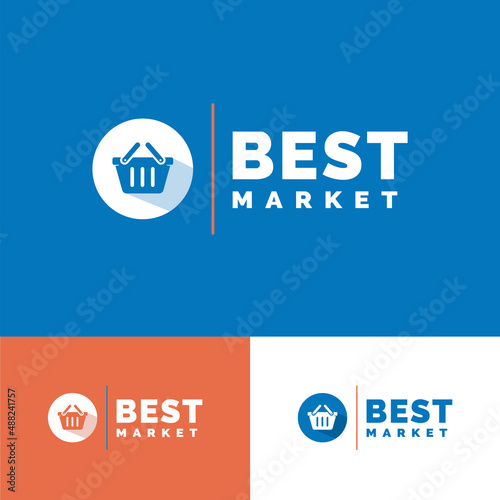 BEST MARKET logo can be used for Stores, Shops, Bazars, and Groceries  photo