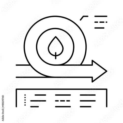 environmental circular economy line icon vector illustration