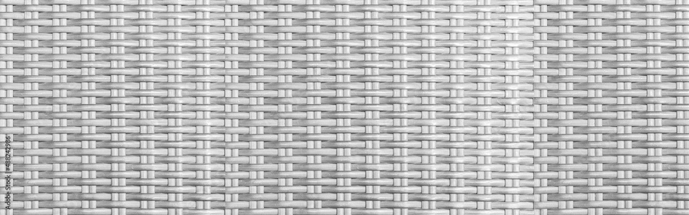 Panorama of White rattan wooden table top pattern and background seamless Panorama of White rattan wooden table top pattern and background seamless