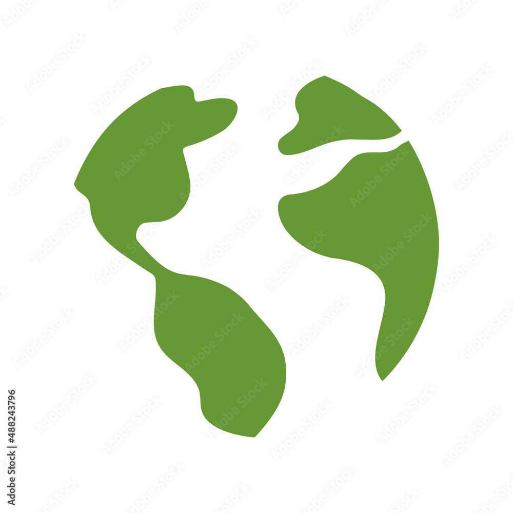 Green Earth logo template. Eco concept. Earth Day. Green Earth logo template. Eco concept. Earth Day.