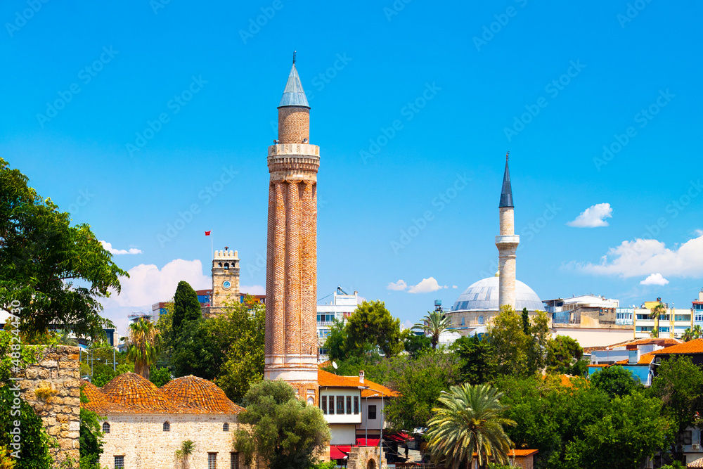 Fototapeta premium Panoramic view of Antalya Kaleici Old Town. Turkey
