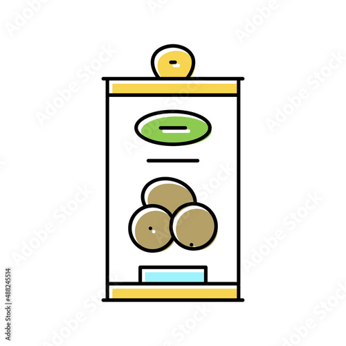 canning olive in container color icon vector illustration