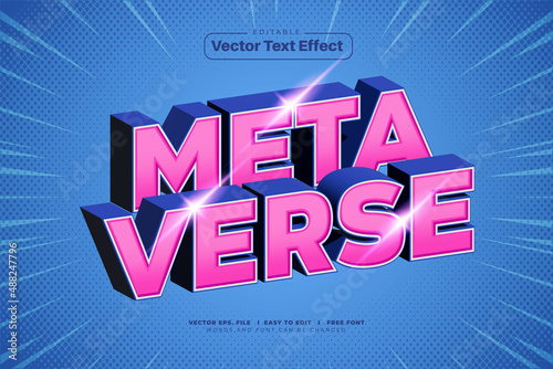 3D Bold Metaverse Text Effect