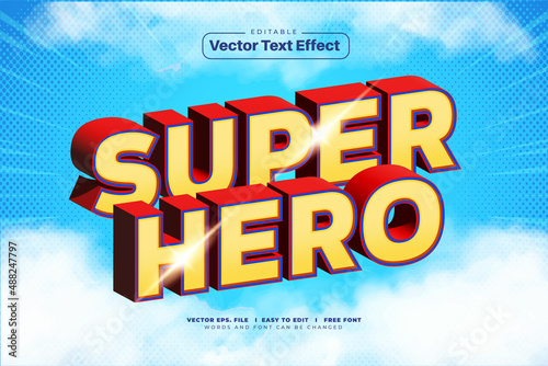 3D Bold Superhero Text Effect