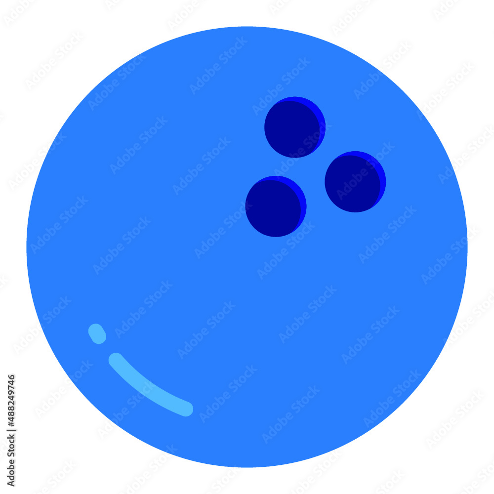 Illustration of Bowling ball design icon Illustration of Bowling ball design icon