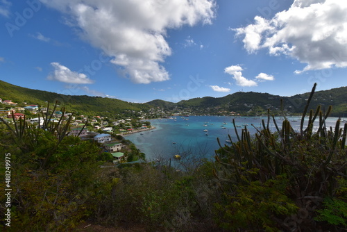 View of Admiralty Bay, Port Elizabeth from Fort Hamilton on the Grenadines island of Bequia photo