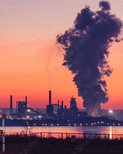 Scenic pollution from factory