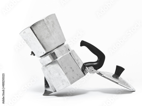 Moka caffè italiano moca capovolta aperta coffee maker mocha