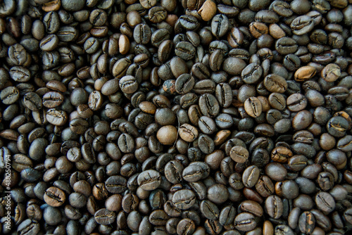 Chicchi di caffè nero