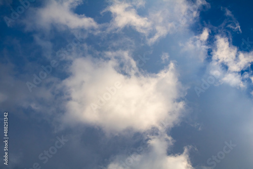 White cloud texture. Air material backdrop. Sky effect pattern.