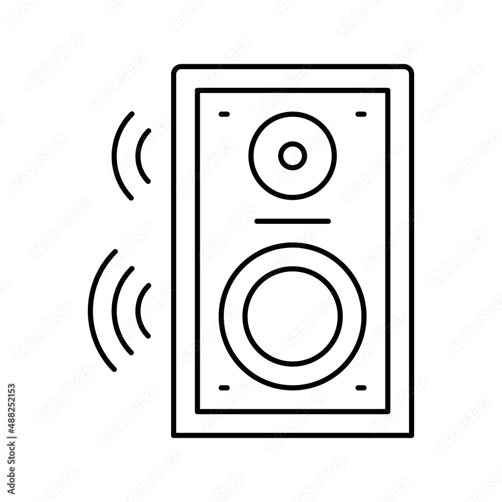 dynamic speaker line icon vector illustration dynamic speaker line icon vector illustration
