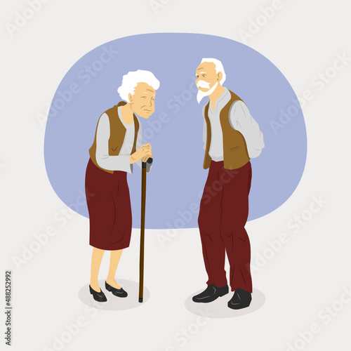 Cartoon Characters Old People Animated