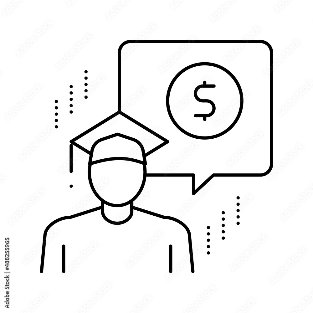 business education student line icon vector illustration business education student line icon vector illustration