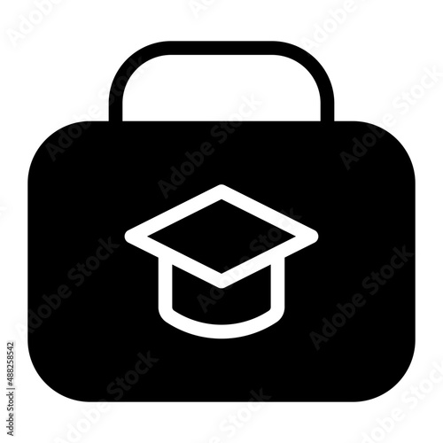 suitcase glyph icon