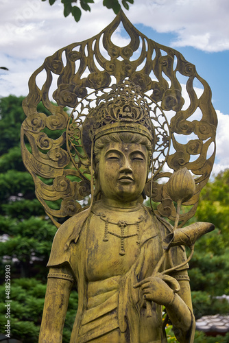 The statue of Goddess Benzaiten (Saraswati) at the Toganji temple. Nagoya. Japan photo