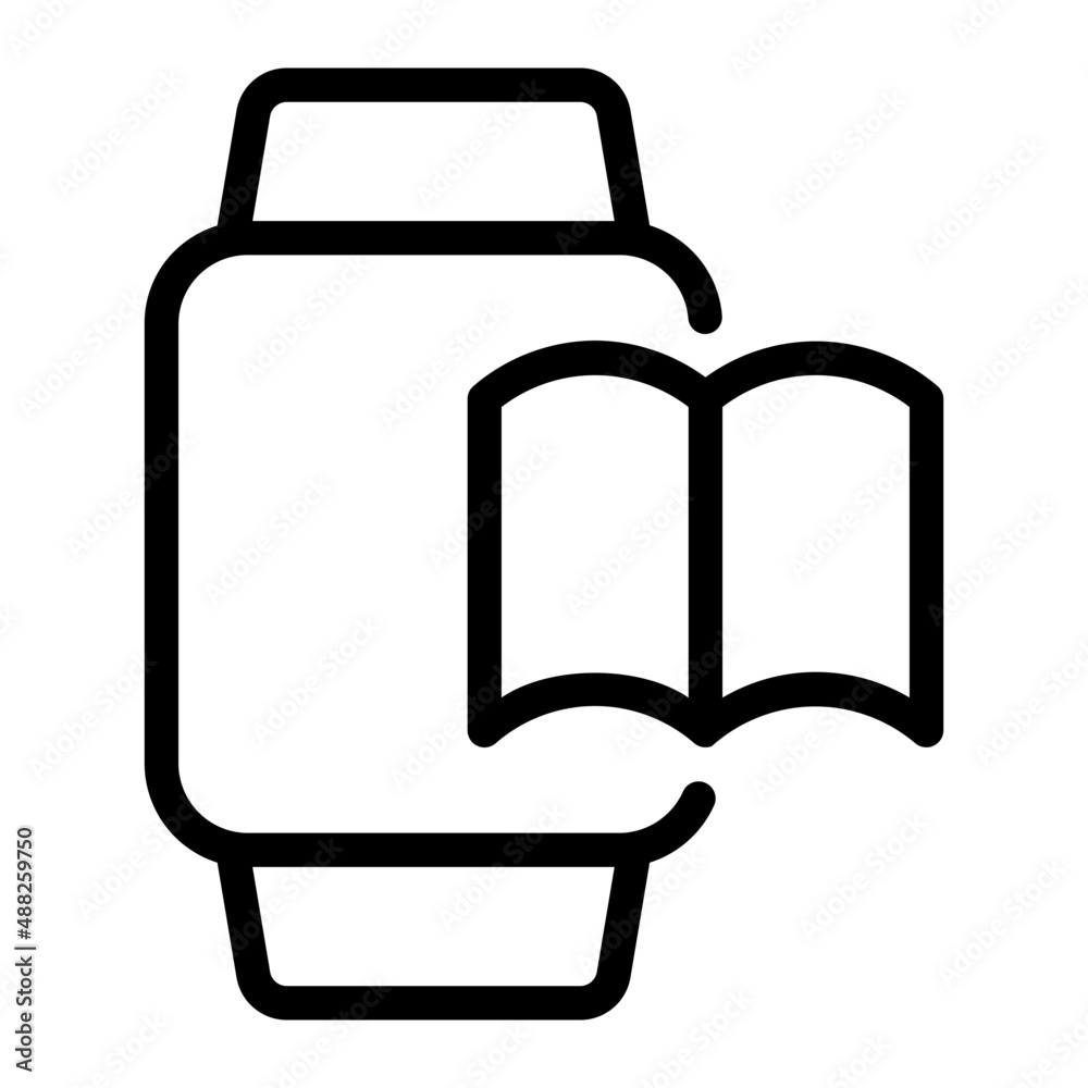 Fototapeta premium smartwatch line icon