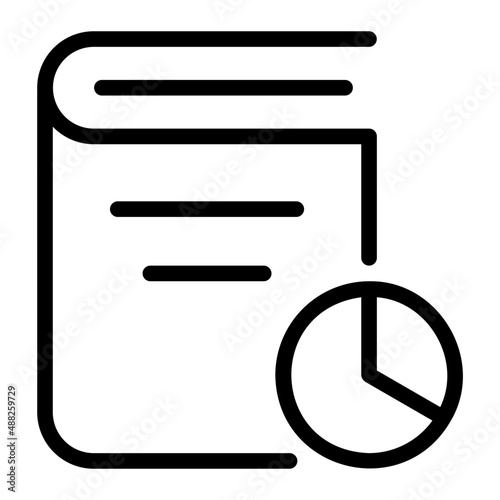 pie chart line icon