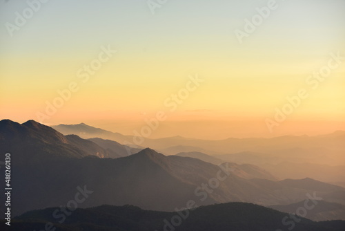 mountain peak at sunrise