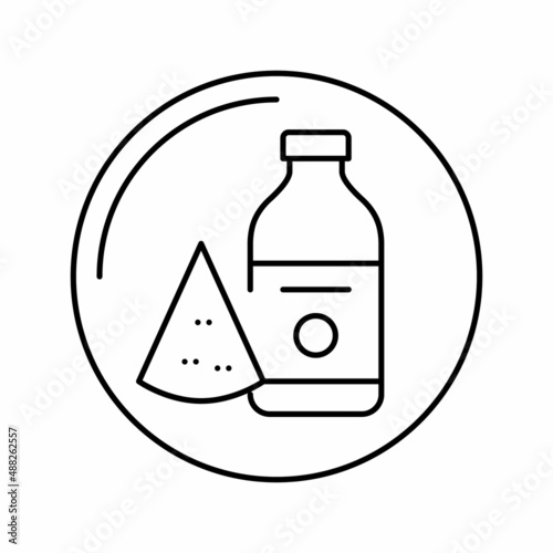 dairy department store line icon vector illustration