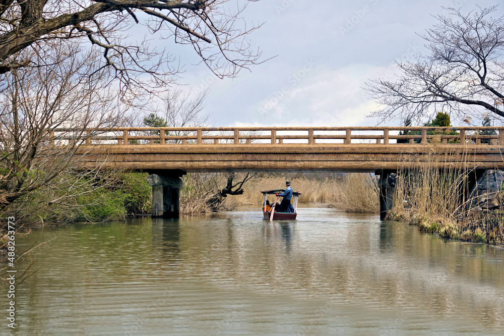 時代劇撮影ロケ地 近江八幡水郷 Stock Photo Adobe Stock