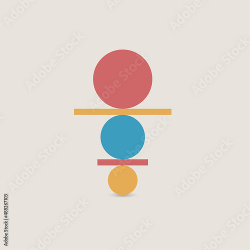Balance icon, harmony, stability logo