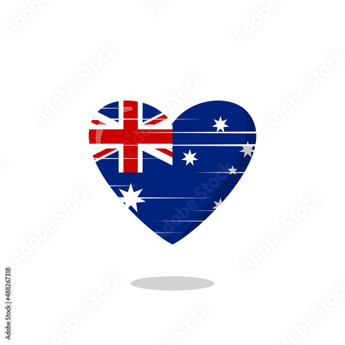 Free Download Australia flag shaped love illustration. Floating flag love icon. Nationality concept - GFXLoad