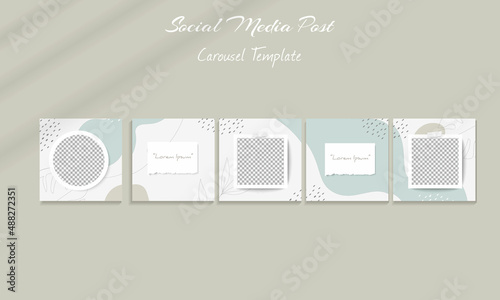 Beautiful social media carousel post template