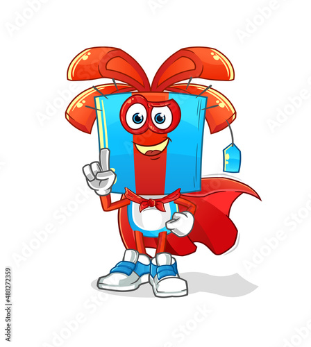 gift head cartoon heroes vector. cartoon character