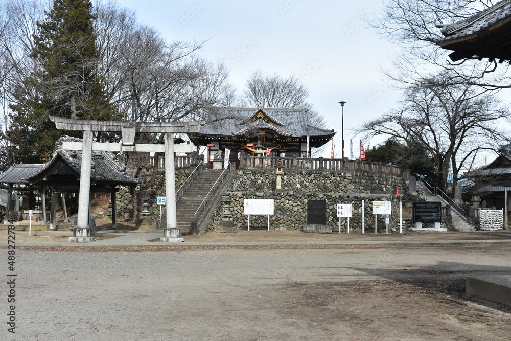 群馬の名所　御祭神は桜の女神コノハナサクヤヒメ　富士浅間神社　周辺の景色