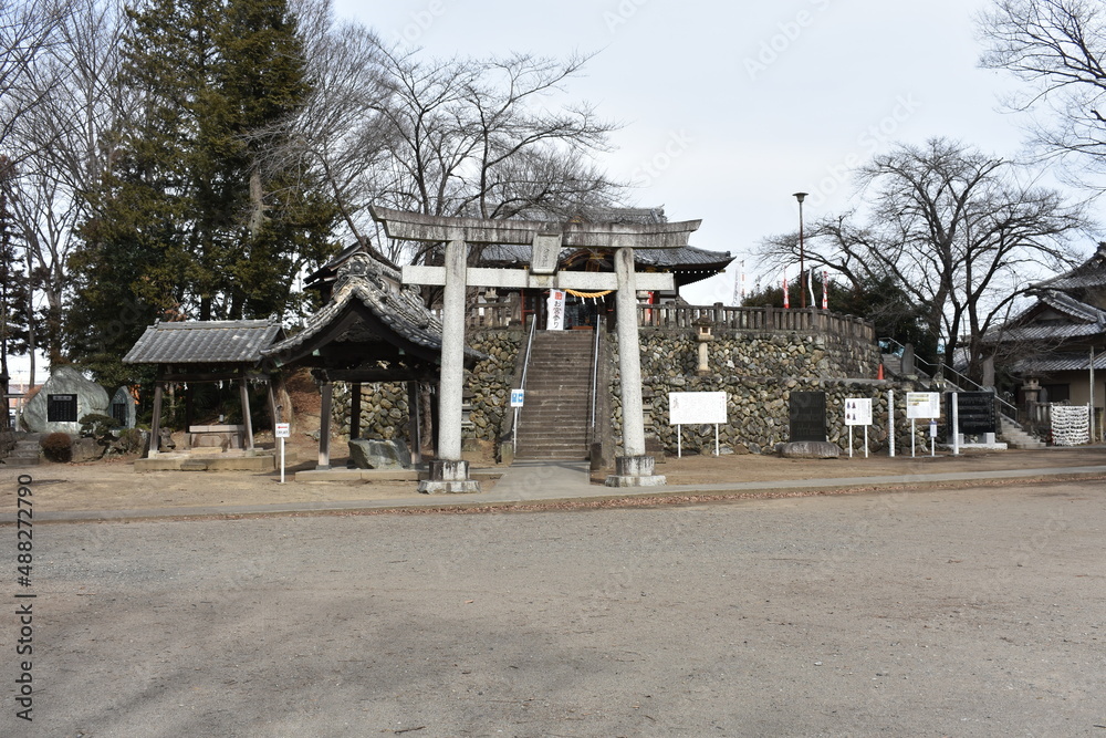 群馬の名所　御祭神は桜の女神コノハナサクヤヒメ　富士浅間神社　周辺の景色