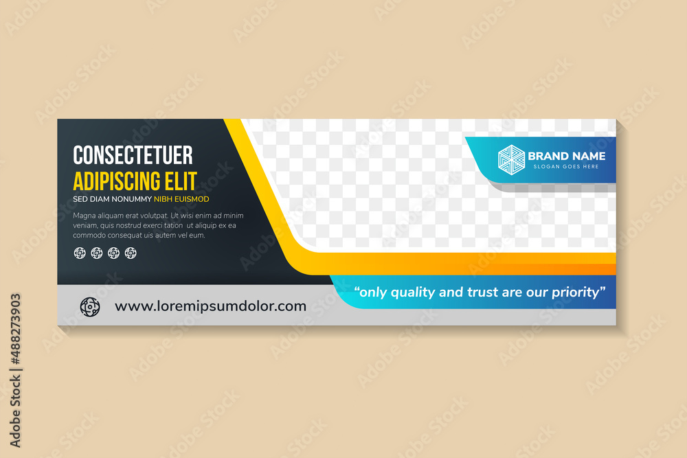 Material design banners. modern colorful horizontal vector banner ...