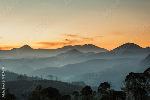 sunrise in the mountains