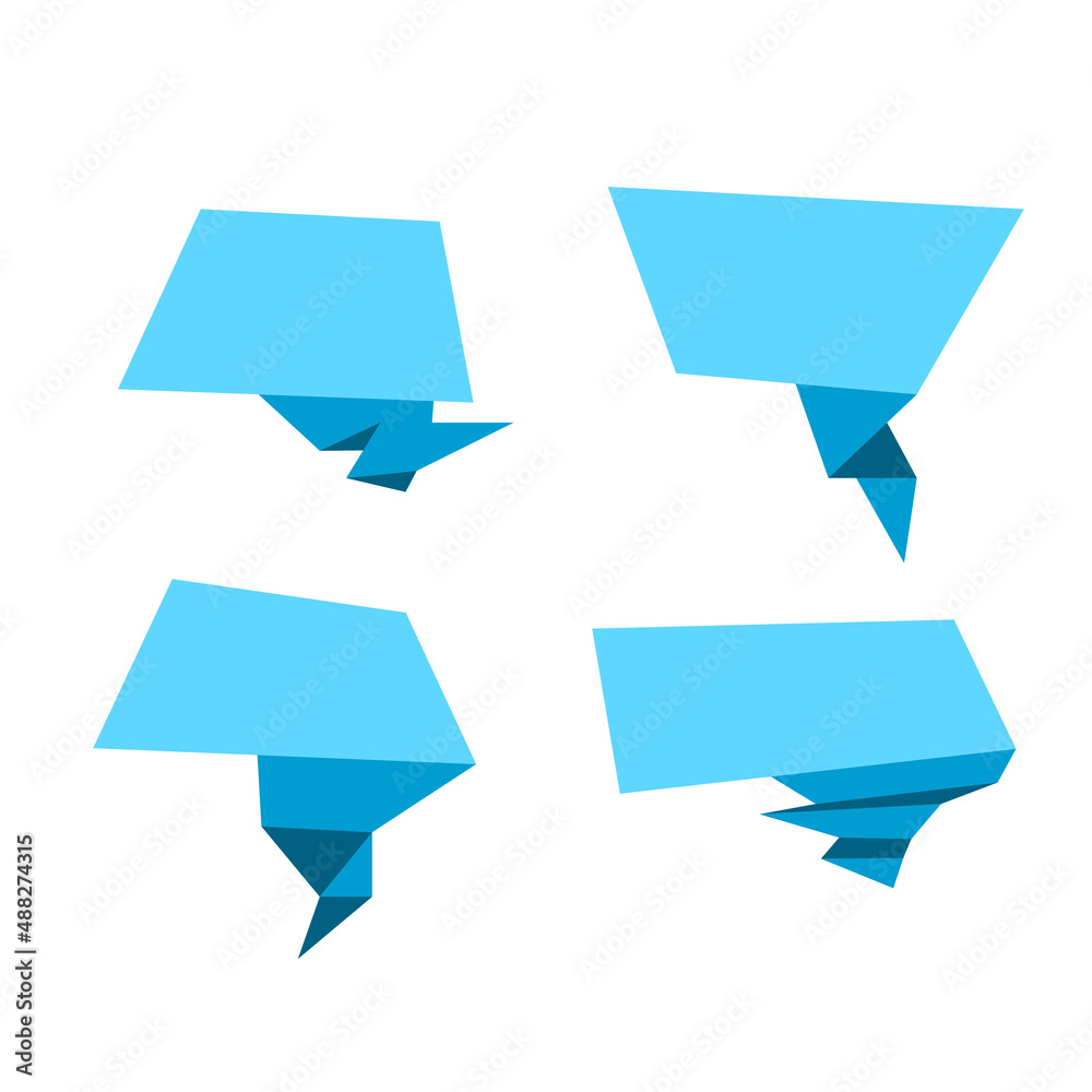 origami paper ribbon set vector design illustration origami paper ribbon set vector design illustration